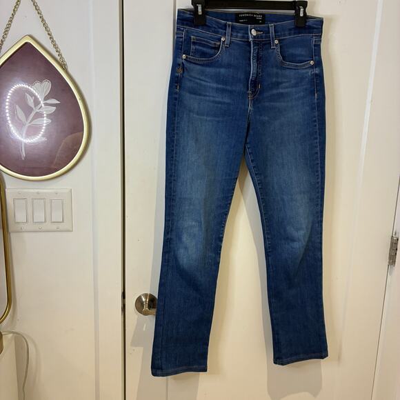 Veronica Beard Beverly Skinny High Rise Flare Jeans in Bright Blue Sz 29 - Picture 4 of 12